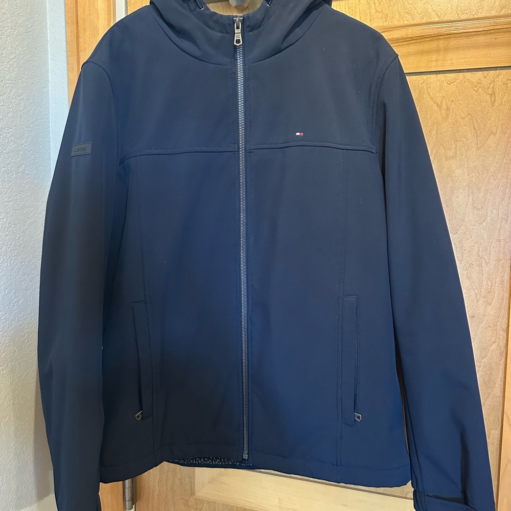 Tommy Hilfiger Men's Dark Blue Hooded Jacket
